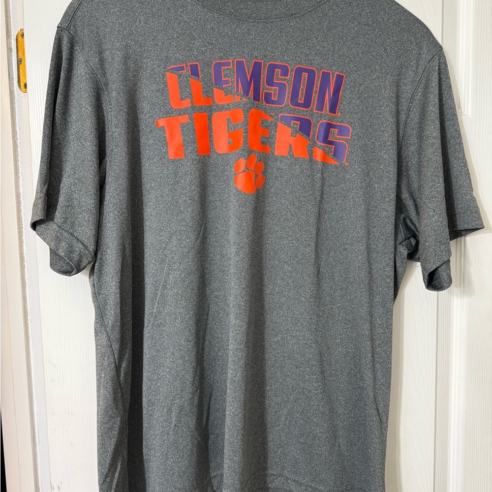 Colosseum Gray and Orange CLEMSON Short Sleeve Tee